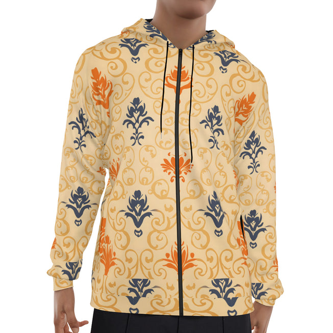 Abstract Pattern Men's Zip Up Hoodie