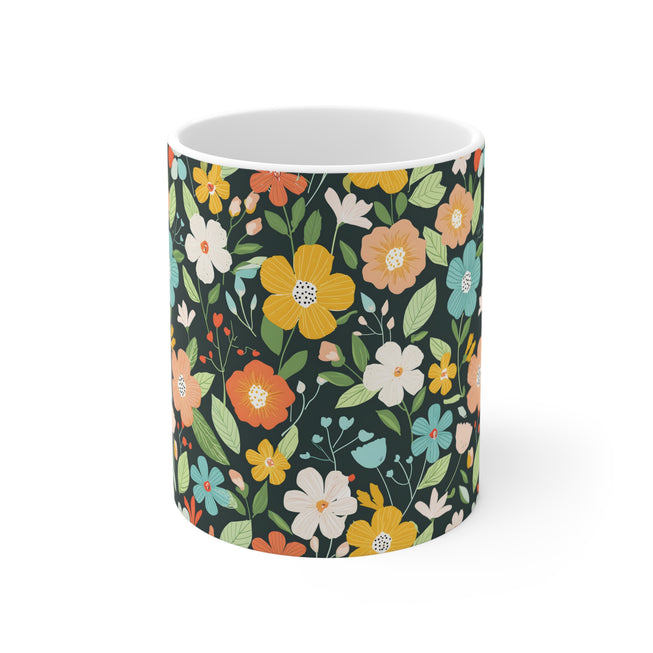 Floral Pattern Mug 11oz