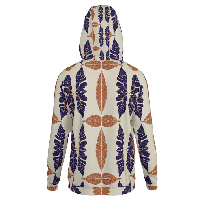 Tropical Leaf Zip Up Hoodie