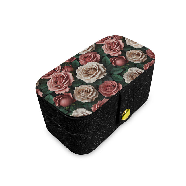 Rose Pattern Personalized Portable Jewelry Box