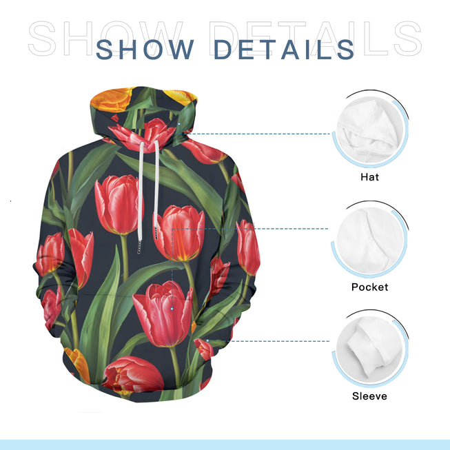 Tulip Pattern Adult Hoodie