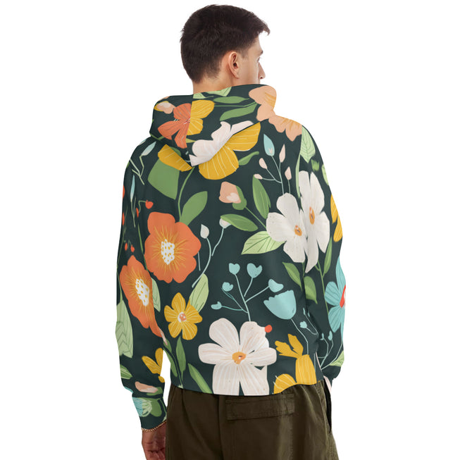 Floral Seamless Pattern Men's Adult Hoodie Set