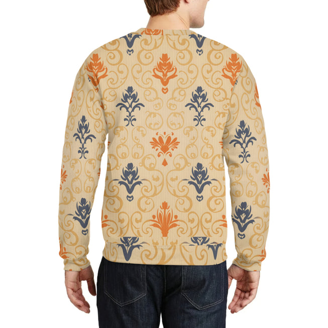 Abstract Pattern Crew Neck Sweater