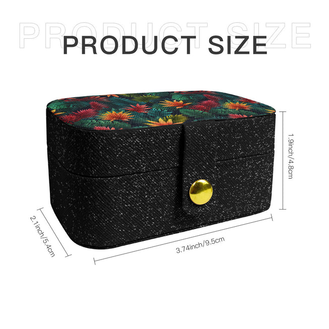 Tropical Pattern Personalized Portable Jewelry Box