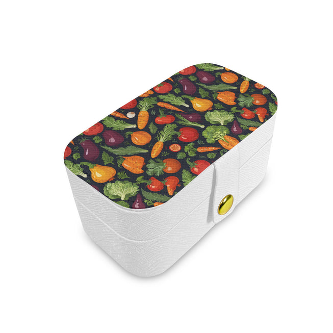 Veggies Pattern Personalized Portable Jewelry Box