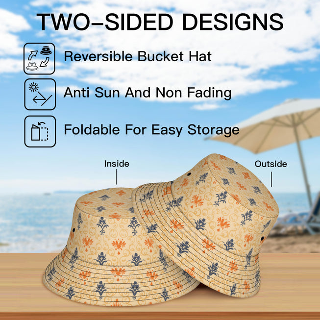 Abstract Pattern Double-Sided Unisex Polyester Bucket Hut