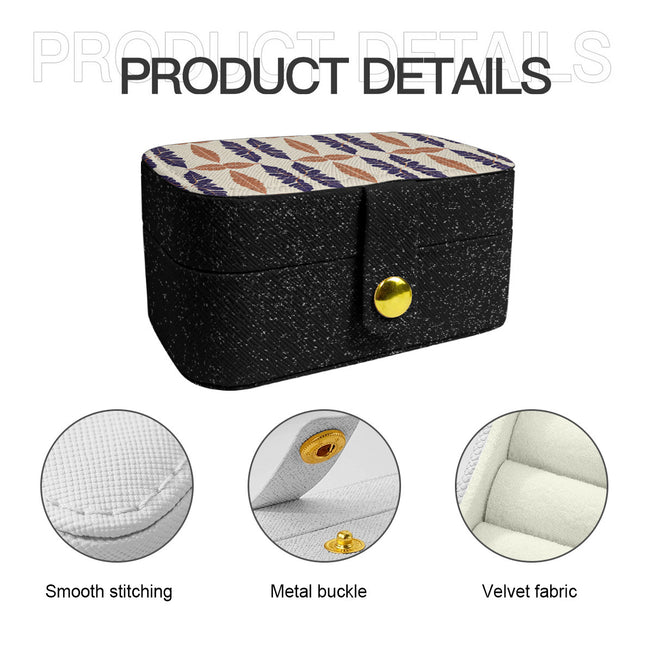 Tropical Leaf Personalized Portable Jewelry Box