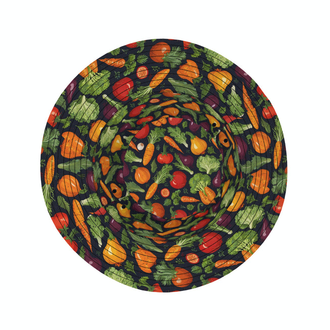 Veggies Pattern Double-Sided Unisex Polyester Bucket Hat