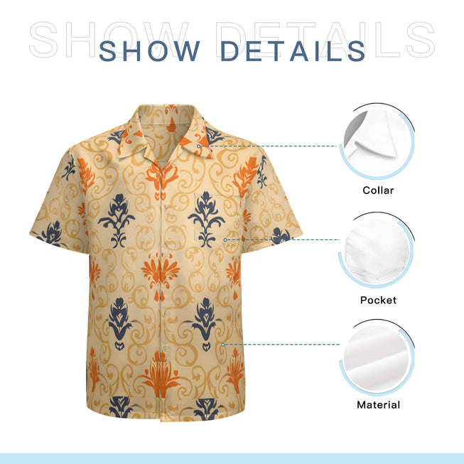 Abstract Pattern Man's Casual Short-Sleeved Shirt