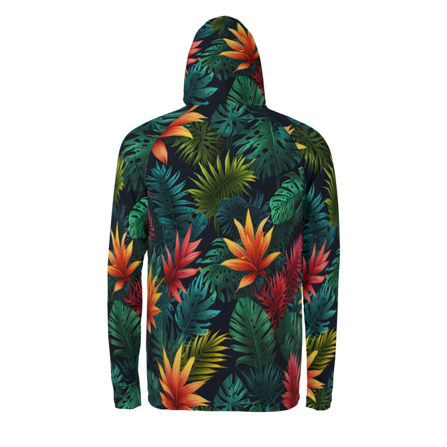 Tropical Pattern Men's Sun Protection Long Sleeve Hoodie