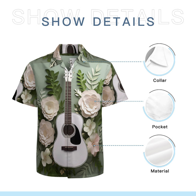 Floral Guitar Short Sleeve Shirt