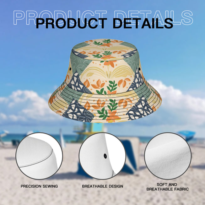 Abstract Inspired Pattern Double-Sided Unisex Polyester Bucket Hat