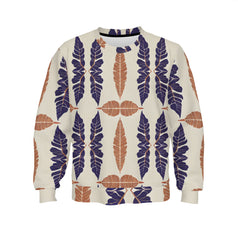 Tropical Leaf Crew Neck Sweater