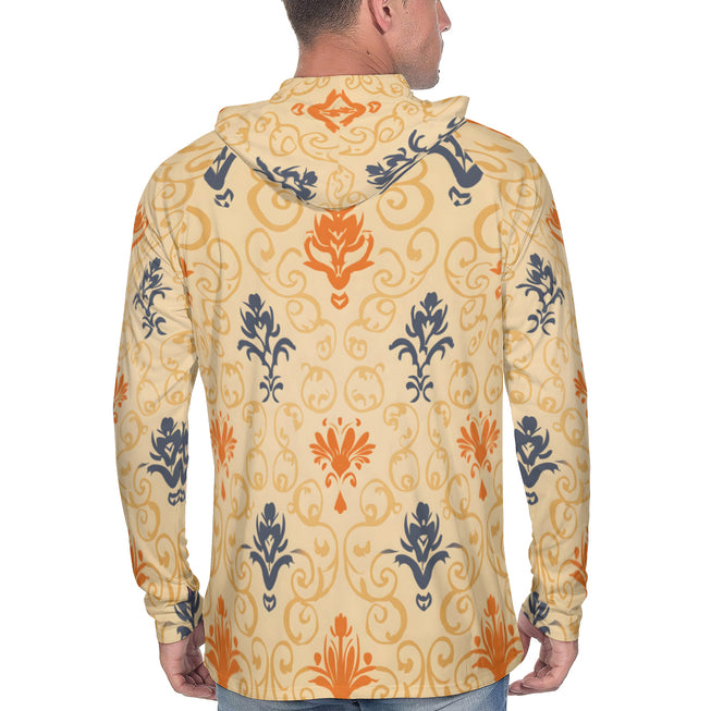 Abstract Pattern Men's Sun Protection Long Sleeve Hoodie