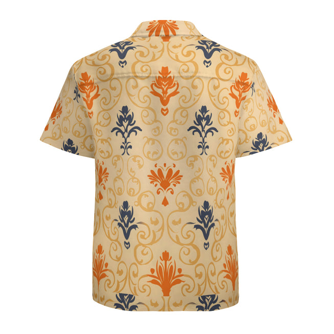 Abstract Pattern Man's Casual Short-Sleeved Shirt
