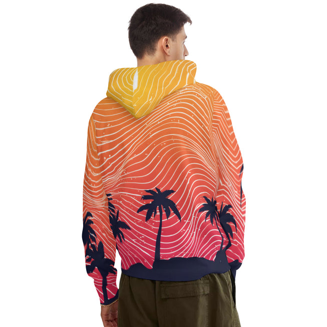 Sunset Pattern Men's Adult Hoodie Set