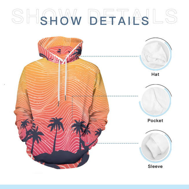 Sunset Pattern Adult Hoodie