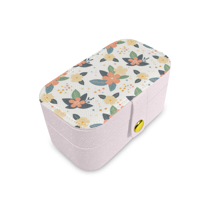 Firefly Floral Seamless Pattern Personalized Portable Jewelry Box