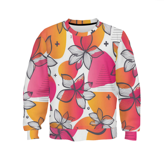 Floral Shapes Crew Neck Sweater