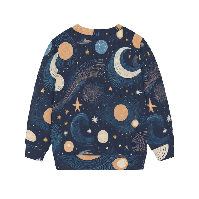 Galaxy Patterns Kids Round Neck Sweater