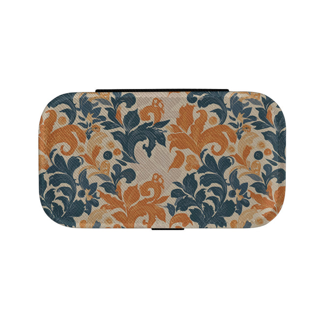 Orange Floral Personalized Portable Jewelry Box
