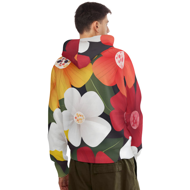 Floral Pattern Men's Adult Hoodie Set