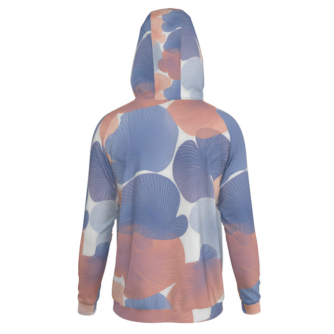 Floral Shapes Pattern Men's Zip Up Hoodie