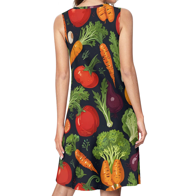 Veggies Pattern Women's Casual Dress