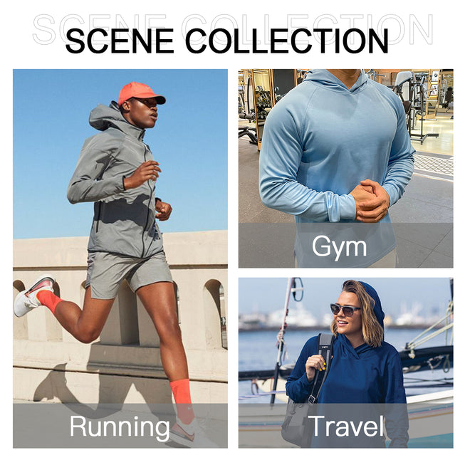 Floral Seamless Pattern Men's Sun Protection Long Sleeve Hoodie