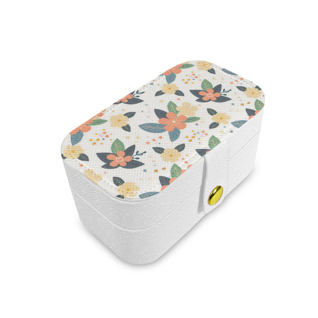 Firefly Floral Seamless Pattern Personalized Portable Jewelry Box