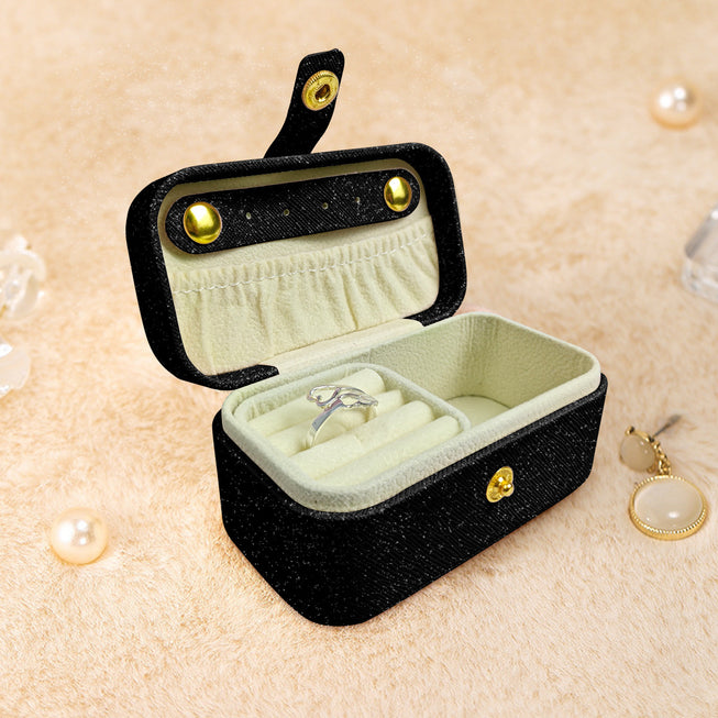 Floral Shapes Pattern Personalized Portable Jewelry Box