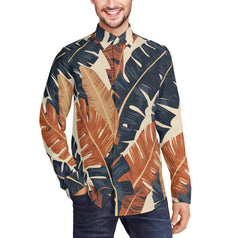 Tropical Leaves Men's Classic Long-Sleeved Shirt