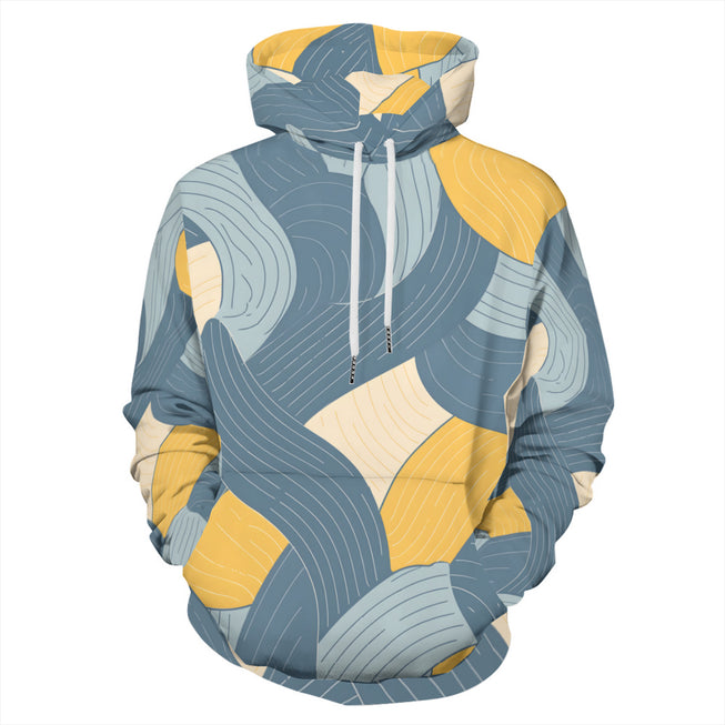 Abstract Orange and Blue Adult Hoodie