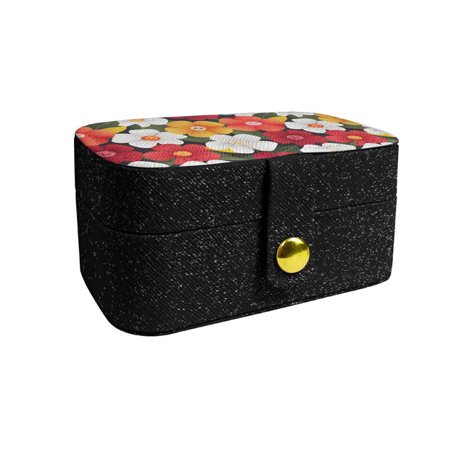 Floral Pattern Personalized Portable Jewelry Box