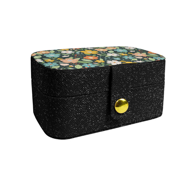 Floral Seamless Pattern Personalized Portable Jewelry Box