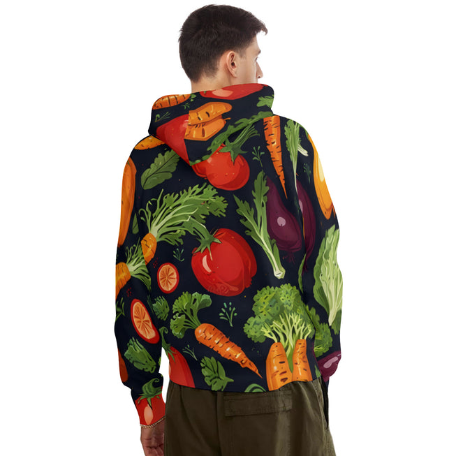 Veggies Pattern Men's Adult Hoodie Set