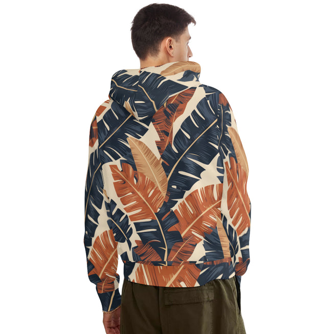 Tropical Leaves Pattern Adult Hoodie