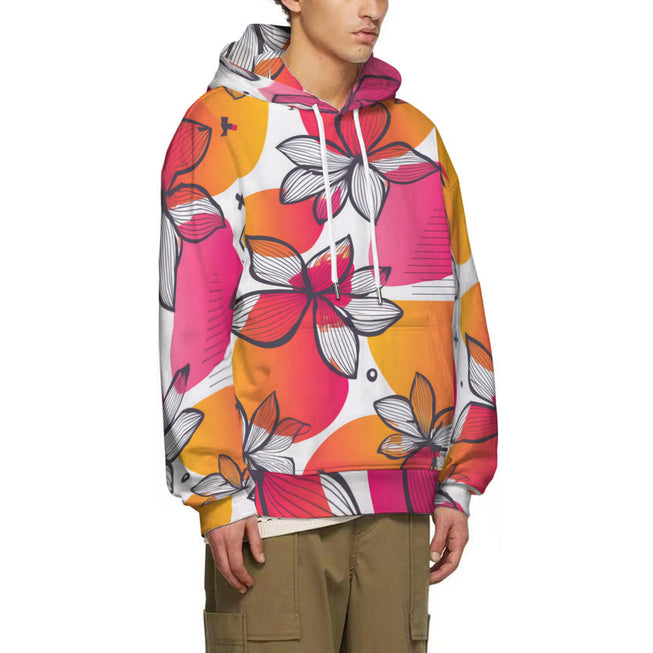 Floral Shapes Adult Hoodie