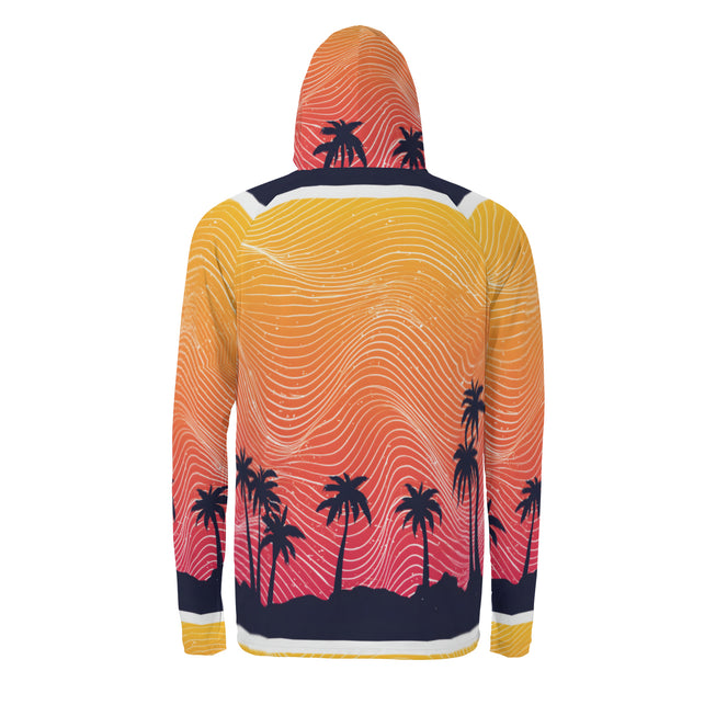 Sunset Pattern Men's Sun Protection Long Sleeve Hoodie