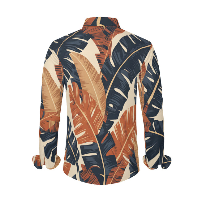 Tropical Leaves Men's Classic Long-Sleeved Shirt