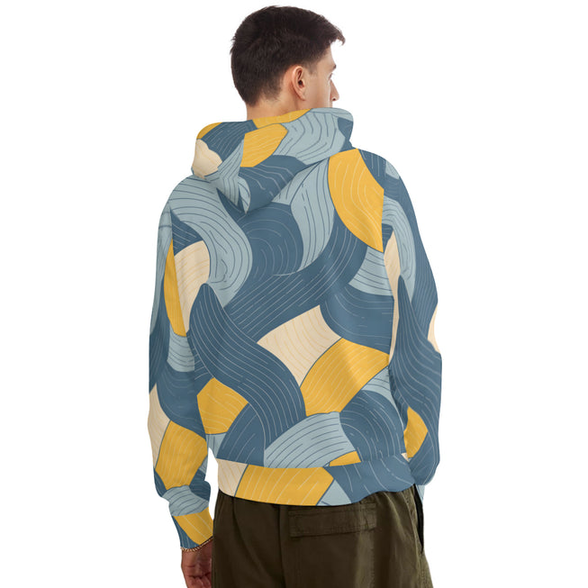 Abstract Orange and Blue Adult Hoodie