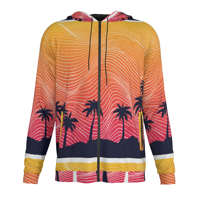 Sunset Pattern Men's Zip Up Hoodie