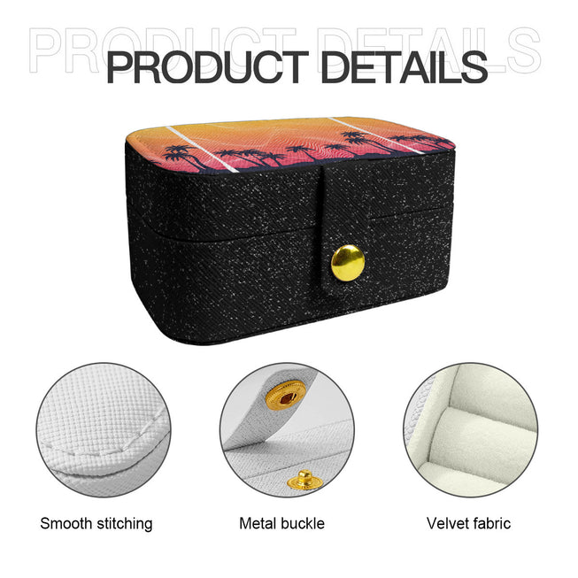 Sunset Pattern Personalized Portable Jewelry Box