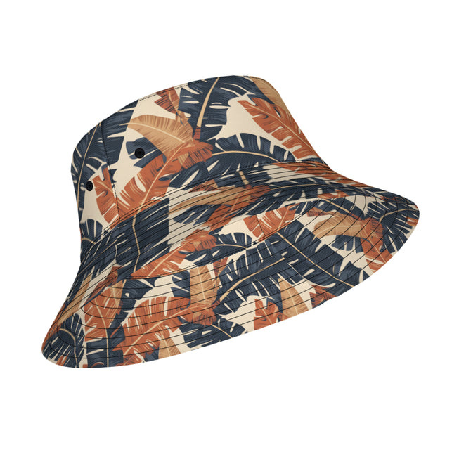 Tropical Leaves Double-Sided Unisex Polyester Bucket Hat