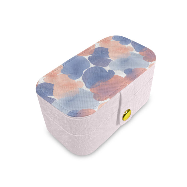 Floral Shapes Pattern Personalized Portable Jewelry Box