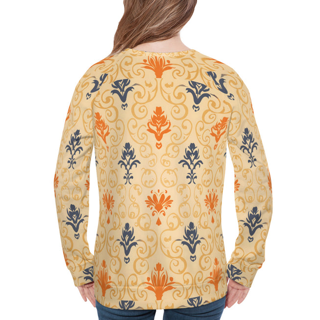 Abstract Pattern Women's Raglan Long Sleeved Sweatshirt