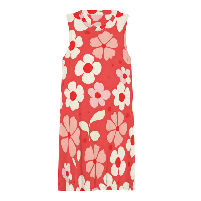 Red Floral Women's Casual Dress