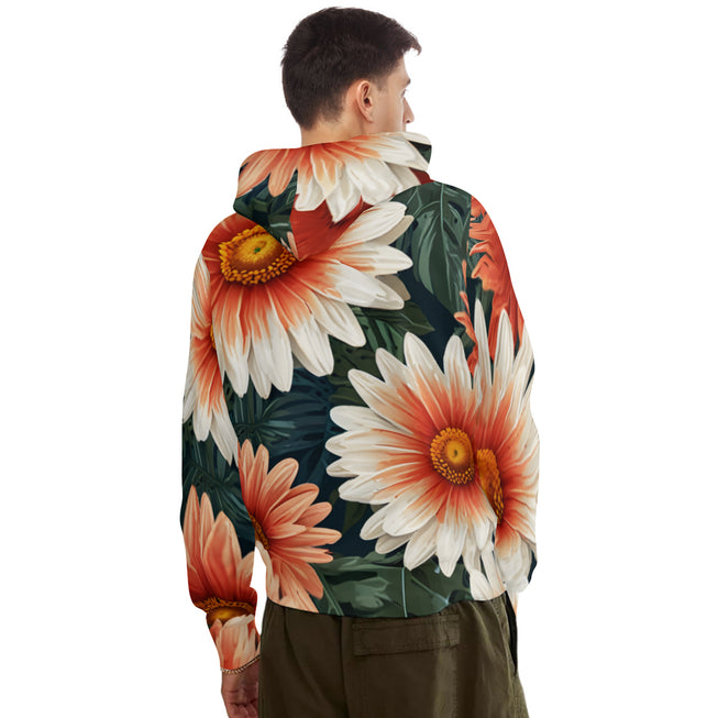 Daisy Pattern Men's Adult Hoodie Set