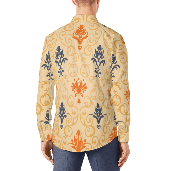 Abstract Pattern Men's Classic Long-Sleeved Shirt