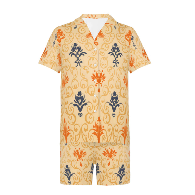 Abstract Pattern Men's Shirt And Short Set